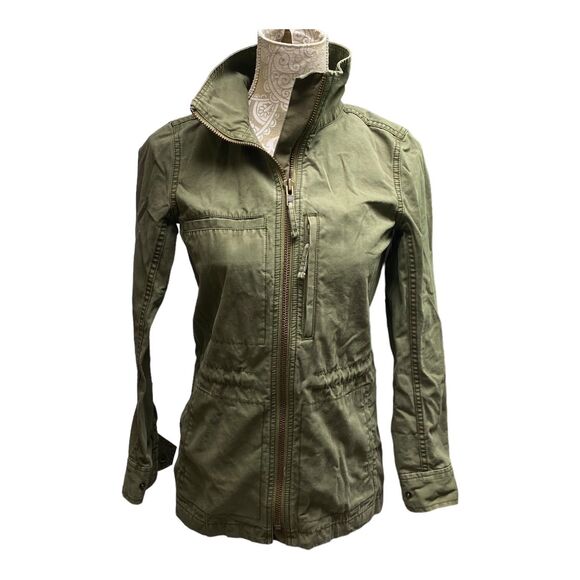 Madewell Passage Utility Cargo Jacket Size XS Olive Army Green 100% Cotton - Picture 3 of 12